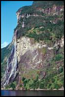 Cliffs above Geirangerfjord.  Notice the farms.