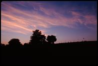 Sunset view from the tent, Wiecbork.