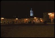 Kutna Hora, main square at night.