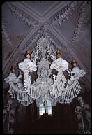 Chandelier made of human bones.