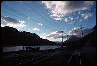 Ospizio Bernina, one of the highest railway stations in Europe.